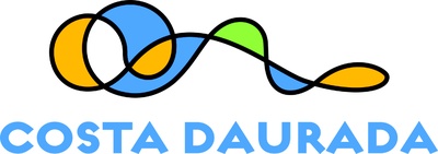 El logotipo de Costa Daurada aparece con un diseño de líneas y el texto correspondiente.