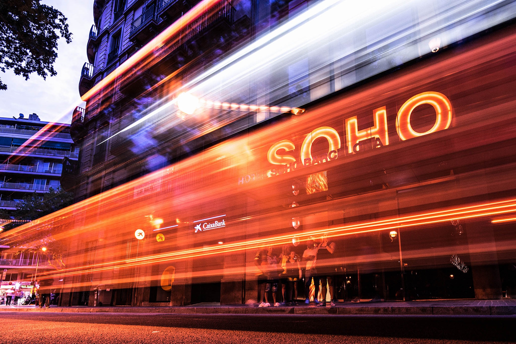 Fachada - Light Painting | Hotel SOHO BCN